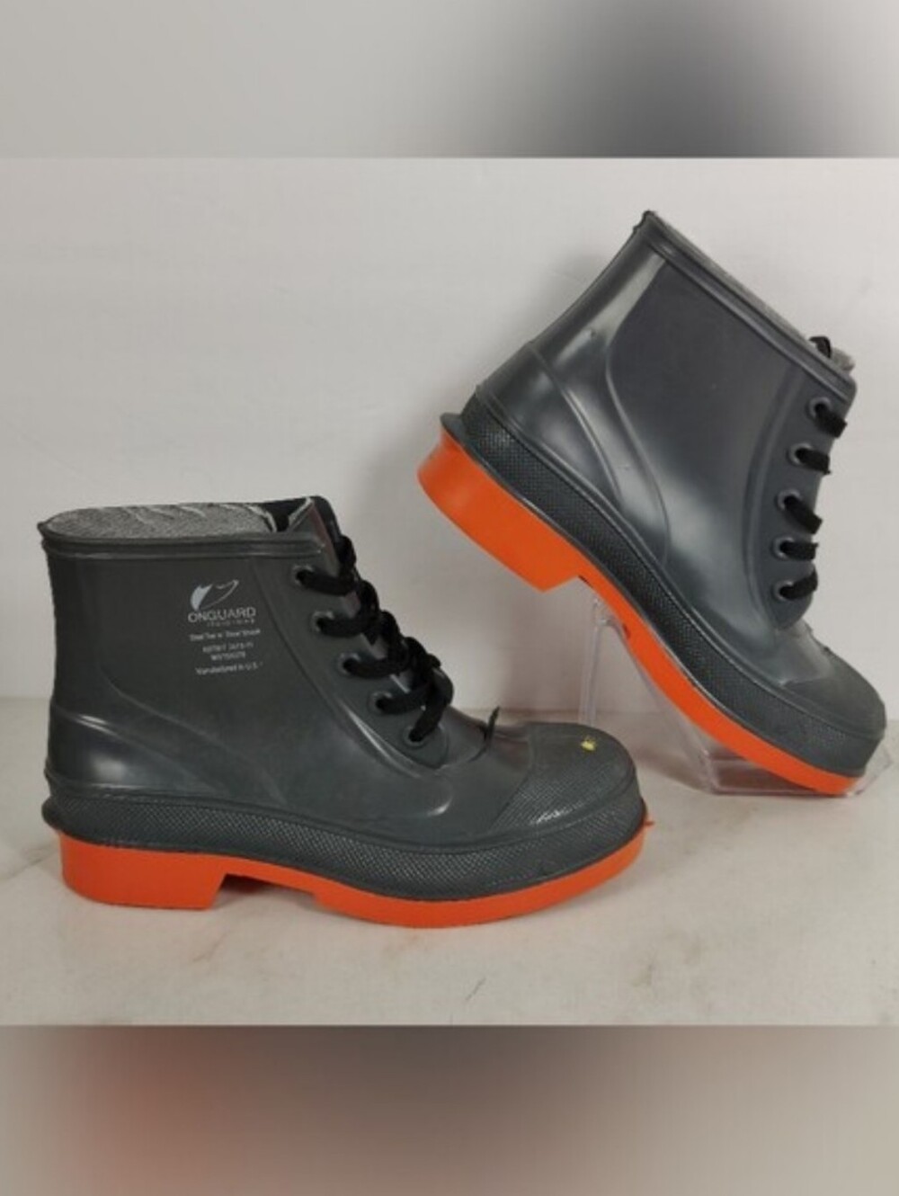 Onguard Men's Steel Toe Rubber Work Boots, Grey, Sz 7
